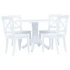 YiYueTrade-Ensemble-de-Salle--Manger-5-pcs-Bois-dhva-Blanc-0 YiYueTrade Ensemble de Salle à Manger 5 pcs Bois d'hévéa Blanc