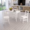 Yulie-Table-de-Salle--Manger-avec-4-chaises-en-Bois-Massif-pour-Cuisine-caf-75-75-73cm-Blanc-0-1 Yulie Table de Salle à Manger avec 4 chaises en Bois Massif pour Cuisine café 75 * 75 * 73cm Blanc