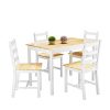 Yulie-Table-de-Salle--Manger-avec-4-chaises-en-Bois-Massif-pour-Cuisine-caf-75-75-73cm-Blanc-0-2 Yulie Table de Salle à Manger avec 4 chaises en Bois Massif pour Cuisine café 75 * 75 * 73cm Blanc