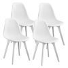 [en.CASA] Ensemble Table et 4 Chaises Table de Salle à Manger avec 4 Chaises Métal Bois Plastique Verre Couleurs Différentes 105cm x 60cm x 75cm