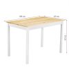 furniture-uk-shop Ensemble Table en Bois + 4 Chaises pour Salle à Manger, Cuisine, Séjour, Café, Poids: 27kg, Gris+Bois