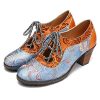 gracosy-Mocassins-Talons-Femmes-Bottines-en-Cuir-Tissu-Talons-Hauts-Confortable-Chaussures-de-Ville--Lacets-Boots-Printemps-Et-Originales-Bohme-Multicolore-0 gracosy Mocassins Talons Femmes, Bottines en Cuir Tissu Talons Hauts Confortable Chaussures de Ville à Lacets Boots Printemps Eté Originales Bohème Multicolore