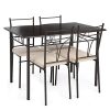 interougehome-Ensemble-Table-et-chaises-pour-Salle--Manger-Cuisine-pour-4-Personnes-en-Acier-0 interougehome Ensemble Table et chaises pour Salle à Manger, Cuisine, pour 4 Personnes en Acier