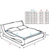 muebles bonitos Lit Double Moderne en Similicuir Alessia pour Matelas 160 x 200cm Noir avec sommier à Lattes inclu