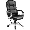 tectake-403238-Fauteuil-de-Bureau-Design-pivotant-Surface-dAssise-et-de-Dossier-Ergonomique-Appui-tte-rembourr-Noir-0 tectake 403238 Fauteuil de Bureau Design pivotant, Surface d'Assise et de Dossier Ergonomique, Appui-tête rembourré, Noir