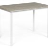 ts-ideen Ensemble de cuisine 5 pièces Table avec 4 chaises cadre en aluminium blanc 75 x 110 x 70 cm effet bois de noyer