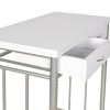ts-ideen-Table-de-cuisine-et-2-tabourets-assortis-avec-structure-en-mtal-et-MDF-Blanc-83-x-80-cm-0-3 ts-ideen Table de cuisine et 2 tabourets assortis avec structure en métal et MDF Blanc 83 x 80 cm