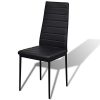 vidaXL-Ensemble-Table-et-chaises-pour-Salle--Manger-5-pcs-NoirNoir-et-Blanc-0-3 vidaXL Ensemble Table et chaises pour Salle à Manger 5 pcs Noir/Noir et Blanc