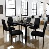vidaXL-Ensemble-Table-et-chaises-pour-Salle--Manger-Cuisine-Sept-pices-Noir-0-0 vidaXL Ensemble Table et chaises pour Salle à Manger Cuisine Sept pièces Noir