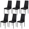 vidaXL-Ensemble-Table-et-chaises-pour-Salle--Manger-Cuisine-Sept-pices-Noir-0-2 vidaXL Ensemble Table et chaises pour Salle à Manger Cuisine Sept pièces Noir