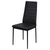 vidaXL-Ensemble-Table-et-chaises-pour-Salle--Manger-Cuisine-Sept-pices-Noir-0-3 vidaXL Ensemble Table et chaises pour Salle à Manger Cuisine Sept pièces Noir