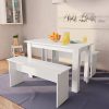 vidaXL Table de Salle à Manger et bancs 3 pcs Aggloméré