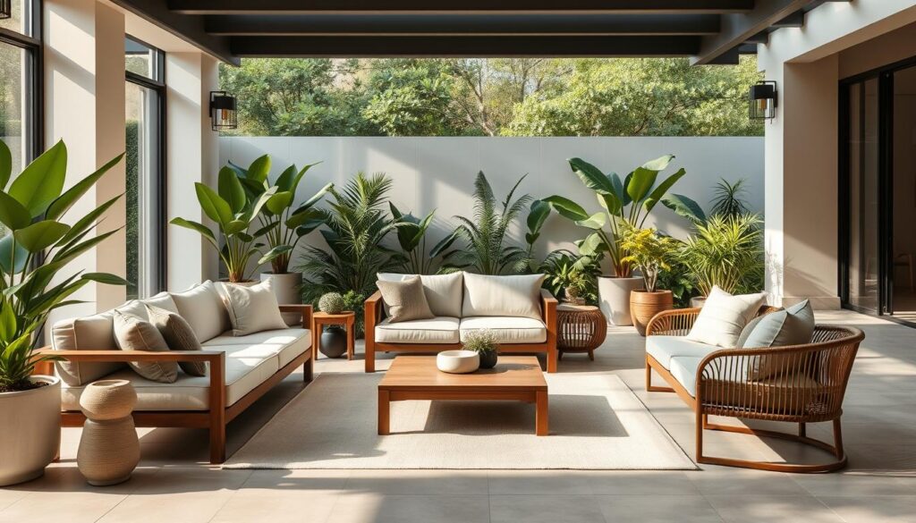 Salon de jardin moderne et confortable Salon de jardin moderne et confortable