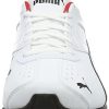 418fQ5GIZyL._AC_.jpg Puma Tazon 6 FM White Black Silver, Chaussures de Running Compétition Homme