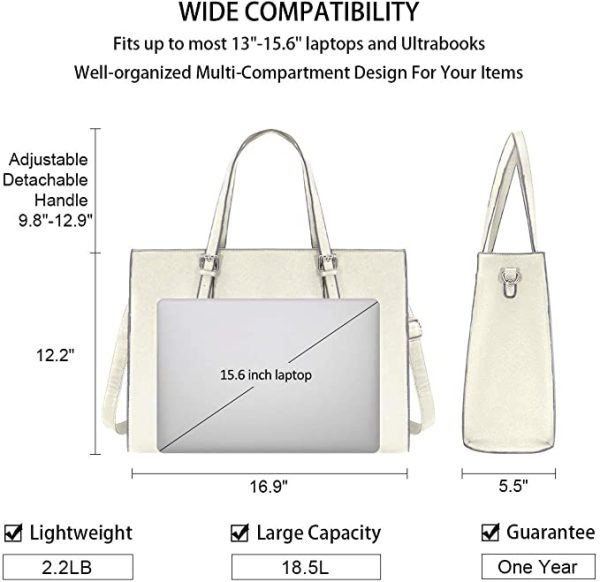 Sac à main imperméable assez grand pour ordinateur portable