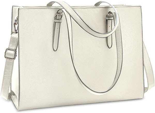 Sac à main blanc pour ordinateur portable