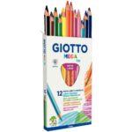 Image Crayons de couleur Giotto Mega Tri - Etui de 12