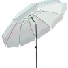 318AAyPvOL._AC_.jpg GoodSun Parasol rond avec 8 baleines Blanc cassé 200 cm