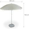 Relaxdays Parasol 180 cm envergure en Polyester inclinable Jardin Balcon terrasse 8 Nervures