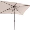 31QDmfaIA-L._AC_.jpg SORARA Parasol Jardin | Beige/Beige | 300 x 200 cm (3 x 2 m) | Rectangulaire Porto Deluxe (Mât Bronzé) | Commande à Manivelle | (Excl. Base)