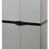 Adventa Armoire en résine avec étagères 2 Portes (intérieur/extérieur), Gris Noir, 68 x 39,5 x 168