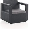 31qWj1SIV8L._AC_.jpg Bestmobilier - Rio - Salon Bas de Jardin 4 Places - en résine tressée injectée - Noir avec Coussins Gris