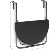 Relaxdays Table de balcon pliante pliable appoint table suspendue rabattable BASTIAN rotin hauteur réglable 63x60x84 cm, noir