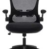 IntimaTe WM Heart Chaise De Bureau en Maille avec Accoudoirs Ajustables, Fauteuil de Bureau Respirant, Siège Ergonomique Pivotant, Hauteur Réglable, Assise Rembourrée (Noir)