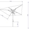 31zYbIKiEVL._AC_.jpg SORARA Parasol Jardin | Beige/Beige | 300 x 200 cm (3 x 2 m) | Rectangulaire Porto Deluxe (Mât Bronzé) | Commande à Manivelle | (Excl. Base)