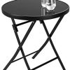 411pCX9j46L._AC_.jpg TecTake Set de Balcon ou Jardin, Salon de Jardin, 1 Table et 2 Chaises de Jardin Pliants, Noir