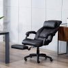 415M1VriK1L._AC_.jpg IntimaTe WM Heart Fauteuil de Bureau en Simili Cuir, Chaise Ergonomique pour Ordinateur, Dossier Haut, avec Repose-Pied et Appui tête, Siège Exécutif Inclinable, Noir