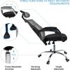 417mOdnVf0L._AC_.jpg Hbada Chaise de Bureau en Maille Respirante, Fauteuil d'Ordinateur Ergonomique, Siège Pivotant avec Dossier Inclinable à 155°, Rotation à 360°, Noir (sans Repose-Pied)