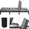 418qAK9T82L._AC_.jpg TecTake Chaise longue bain de soleil meuble de jardin en résine tressée transat - diverses couleurs au choix - (Noir | No. 402307)