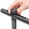 Relaxdays Table de balcon pliante pliable appoint table suspendue rabattable BASTIAN rotin hauteur réglable 63x60x84 cm, noir