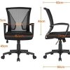 41CvPs6YzPL._AC_.jpg Yaheetech Chaise de Bureau à Roulettes Pivotante Fauteuil pour Ordinateur en Maille Mesh Hauteur Réglable Inclinable Ergonomique Noir
