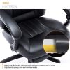 41DDhQdxz-L._AC_.jpg IntimaTe WM Heart Fauteuil de Bureau en Simili Cuir, Chaise Ergonomique pour Ordinateur, Dossier Haut, avec Repose-Pied et Appui tête, Siège Exécutif Inclinable, Noir