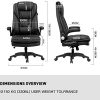 41EJpEMrKEL._AC_.jpg Hbada Chaise de Bureau en Similicuir, Fauteuil de Bureau Ergonomique, Siège Exécutif Inclinable, avec Accoudoirs Pliables, Dossier Haut et Appui tête, Noir