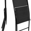 41ElC9VtmXL._AC_.jpg TecTake Set de Balcon ou Jardin, Salon de Jardin, 1 Table et 2 Chaises de Jardin Pliants, Noir