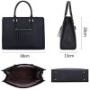 41F3iBQUcVL._AC_.jpg David Jones - Grand Sac à Main Femme - Cabas Fourre-Tout Cuir PU Rigide - Sac Elégant Ville Travail Poches Multiples - Shopper Porté Epaule Bandoulière Grande Capacité A4 - Mode Chic - Bleu Marine