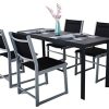 41G3CtQUkYL._AC_.jpg Chicreat - Table à rallonge en aluminium, 127 à 165 x 57 x 71,5 cm, Noir