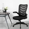 41G80LmORML._AC_.jpg COMHOMA Chaise de Bureau Fauteuil Pivotant avec Siège Ergonomique Accoudoirs Pliables et Réglable en Hauteur (Noir)