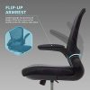 IntimaTe WM Heart Chaise De Bureau en Maille avec Accoudoirs Ajustables, Fauteuil de Bureau Respirant, Siège Ergonomique Pivotant, Hauteur Réglable, Assise Rembourrée (Noir)