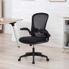 IntimaTe WM Heart Chaise De Bureau en Maille avec Accoudoirs Ajustables, Fauteuil de Bureau Respirant, Siège Ergonomique Pivotant, Hauteur Réglable, Assise Rembourrée (Noir)