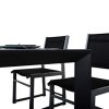 41IJOEd0bcL._AC_.jpg Chicreat - Table à rallonge en aluminium, 127 à 165 x 57 x 71,5 cm, Noir