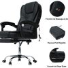 Z ZELUS Fauteuil de Bureau avec Hauteur Réglable, Chaise de Bureau de Massage pour Ordinateur Table avec Repose-Pieds, USB Charge Fauteil Ergonomique en PU (avec Repose-Pieds)