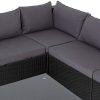 41K06HS0YkL._AC_.jpg Casaria Salon de Jardin Noir polyrotin 16 pièces Lounge Ensemble Jardin Set Table canapé de Jardin modulable Coussins Anthracite Housses