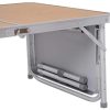41MNSBfHLuL._AC_.jpg Outsunny Table Pliante Table de Camping Table de Jardin avec rallonge Hauteur réglable Aluminium MDF Imitation Bambou