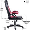 41MbZtHNVUL._AC_.jpg Play haha.Chaise de Jeu Chaise de Bureau Fauteuil pivotant Chaise d'ordinateur Ergonomie Chaise de conférenceSupport Lombaire PU Cuir Chaise de Travail réglable Tige de gaz Test SGS (Rouge)