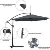 BMOT Parasol de Jardin en Aluminium 300 cm avec Protection UV 40, terrasse