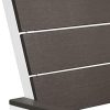 TecTake 800796 Banc de Jardin Extérieur Banquette Meuble en Polywood Cadre en Aluminium 2 Places env. 128 x 59 x 88 cm - Diverses Couleurs (Gris Clair/Blanc)